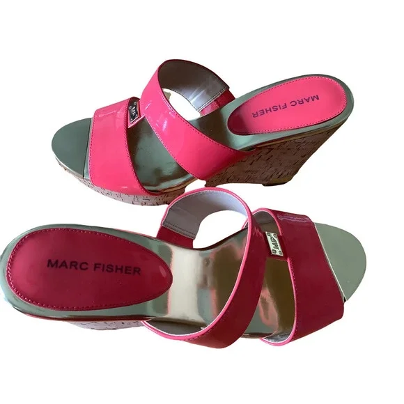 Stylish Pink Wedge Sandals - Picture 10 of 11